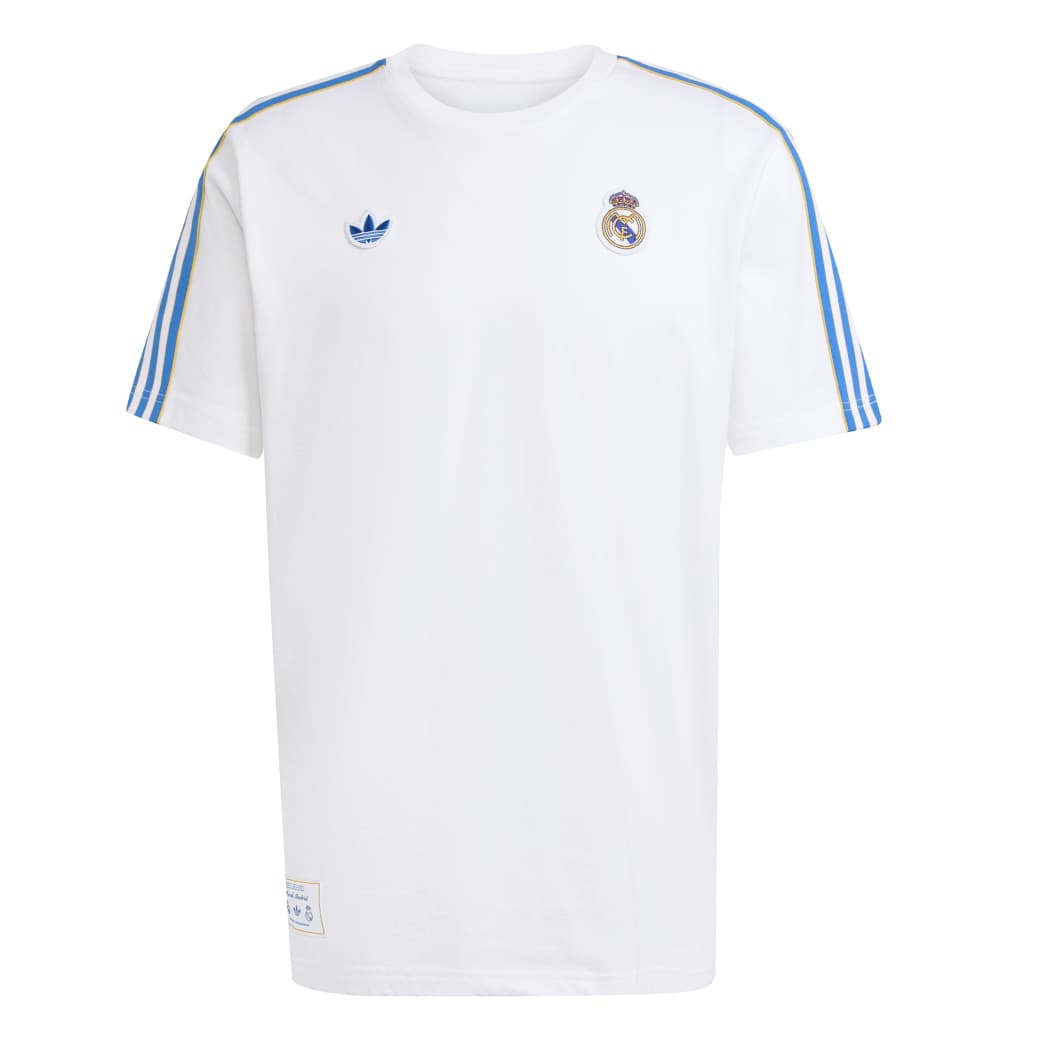 Adidas Camiseta JN3064 M ICON REAL MADRID WhiteBlue Bird Algodao -5-